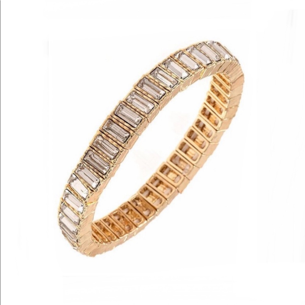 Gold Crystal Stretch Bracelet